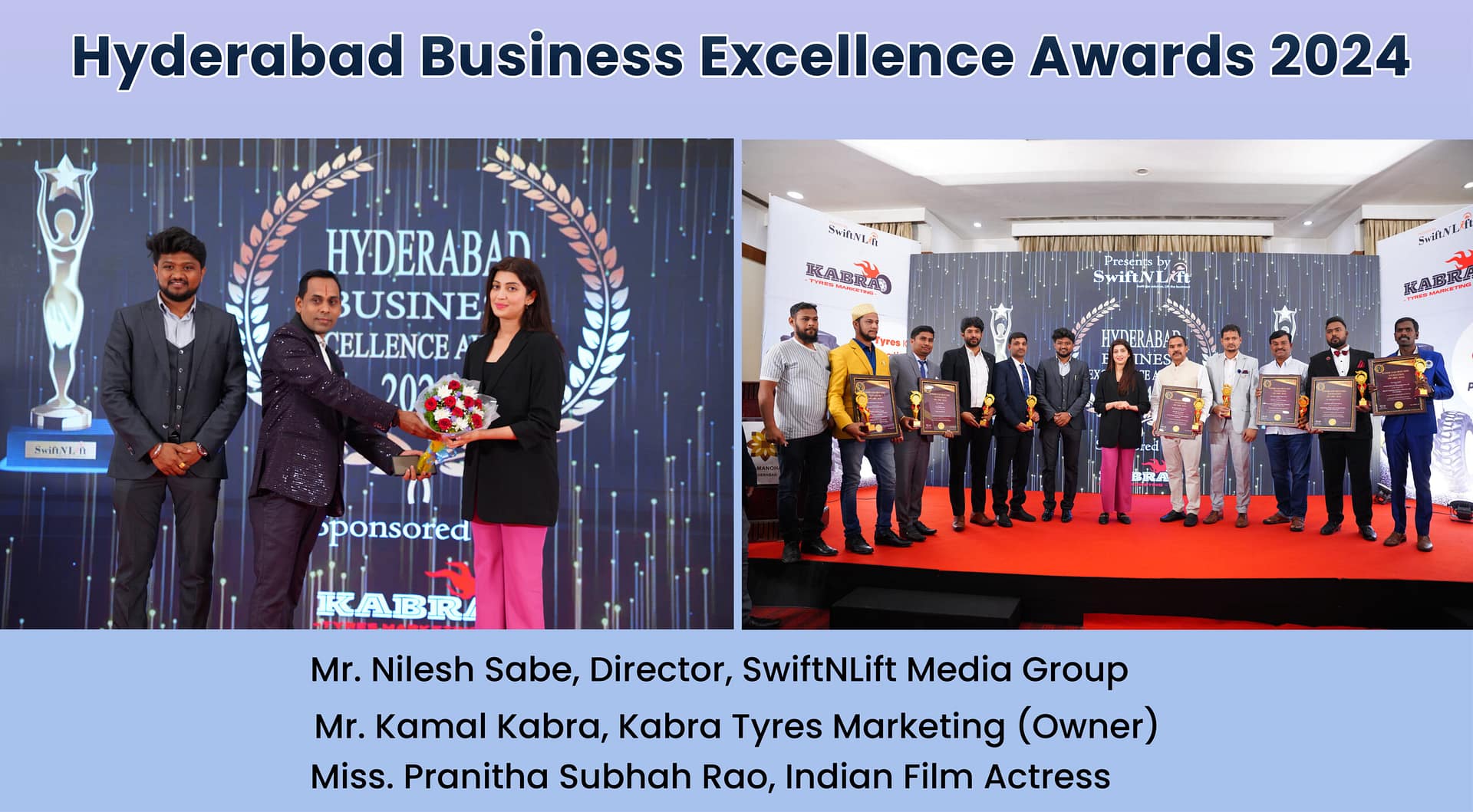 Hydrabad Business Excellence Awards 2024 Presented by SwiftNLift Media Group
